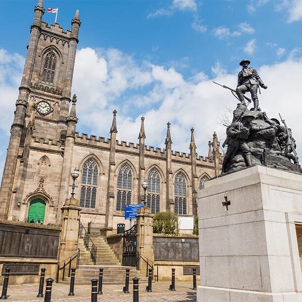 Oldham Parish Church in Oldham, Greater Manchester